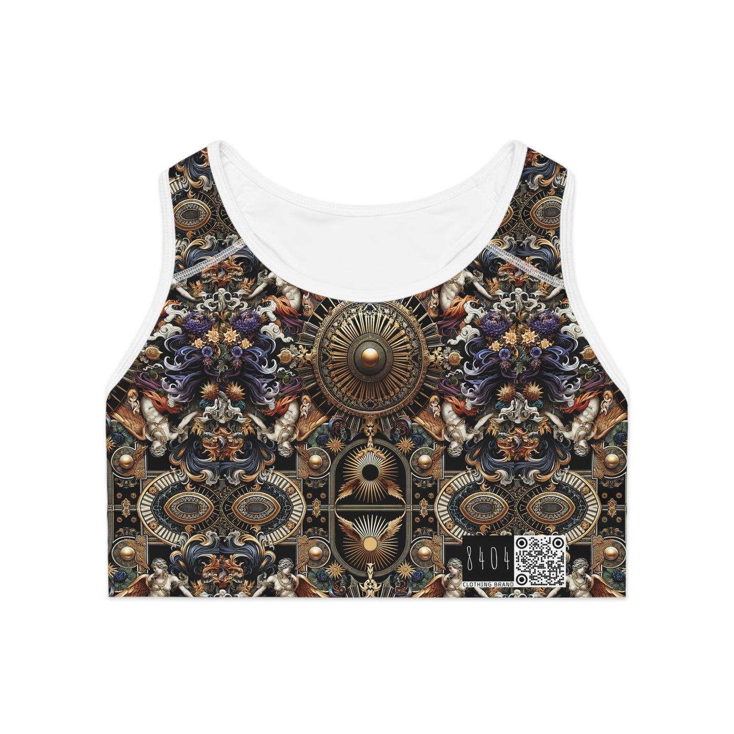 Digital Renaissance Luxurious Streetwear Inspired By Classical Art With a Modern Twist Sports Bra - 8404 Design-55