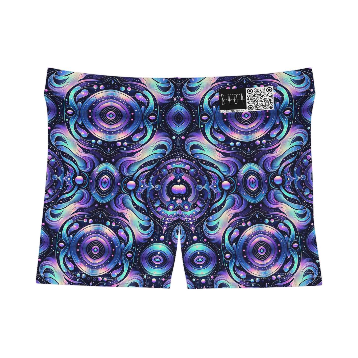 Iridescent Tech Fusion Tech-Forward Streetwear Women's Shorts - 8404 Design-62