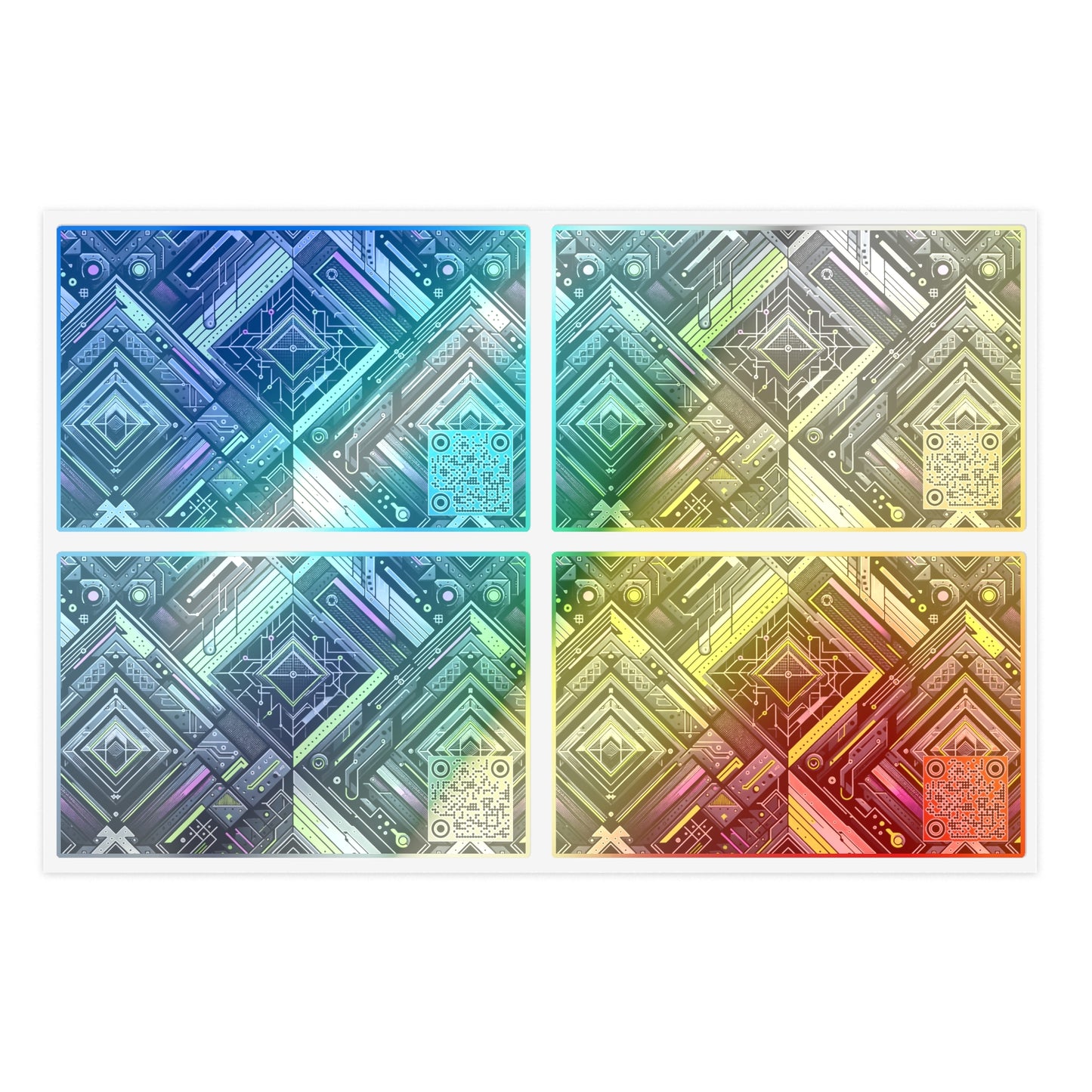 Retro Futurism Graphics Tech-Forward Streetwear Sticker Sheets - 8404 Design-60