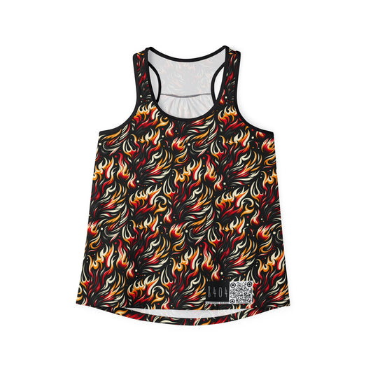 Fire & Flames Bold Streetwear Statement Women's Tank Top - 8404 Design-60