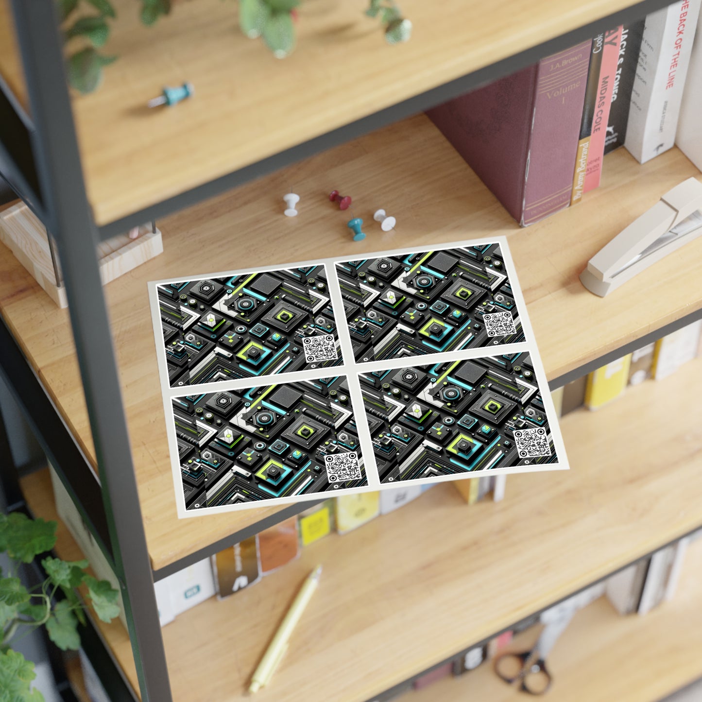 Tech-Infused Activewear Modern Tech Minimalism Sticker Sheets - 8404 Design-49