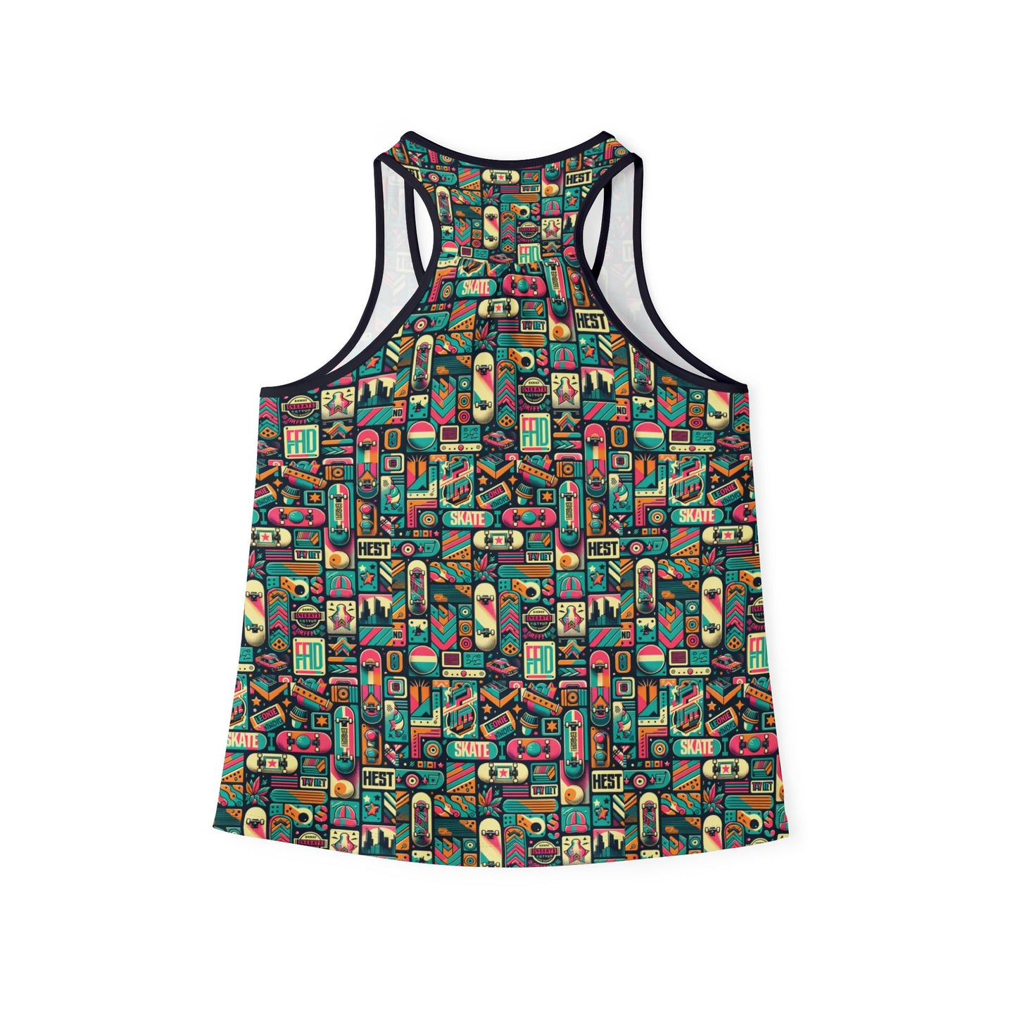 Skate Culture Revival Urban Retro Cool Women's Tank Top - 8404 Design-61