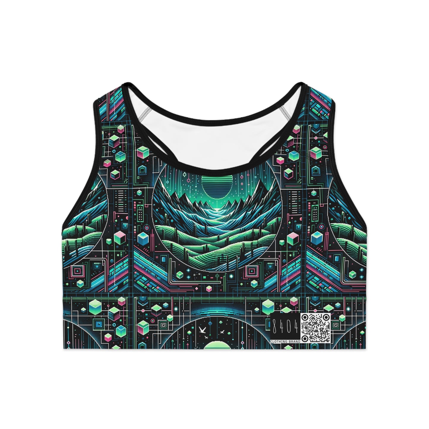 Digital Adventure Graphics Digital Explorer Sports Bra - 8404 Design-59