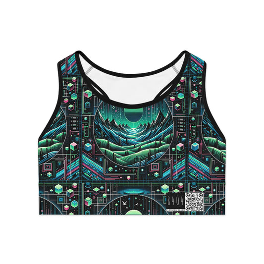 Digital Adventure Graphics Digital Explorer Sports Bra - 8404 Design-59