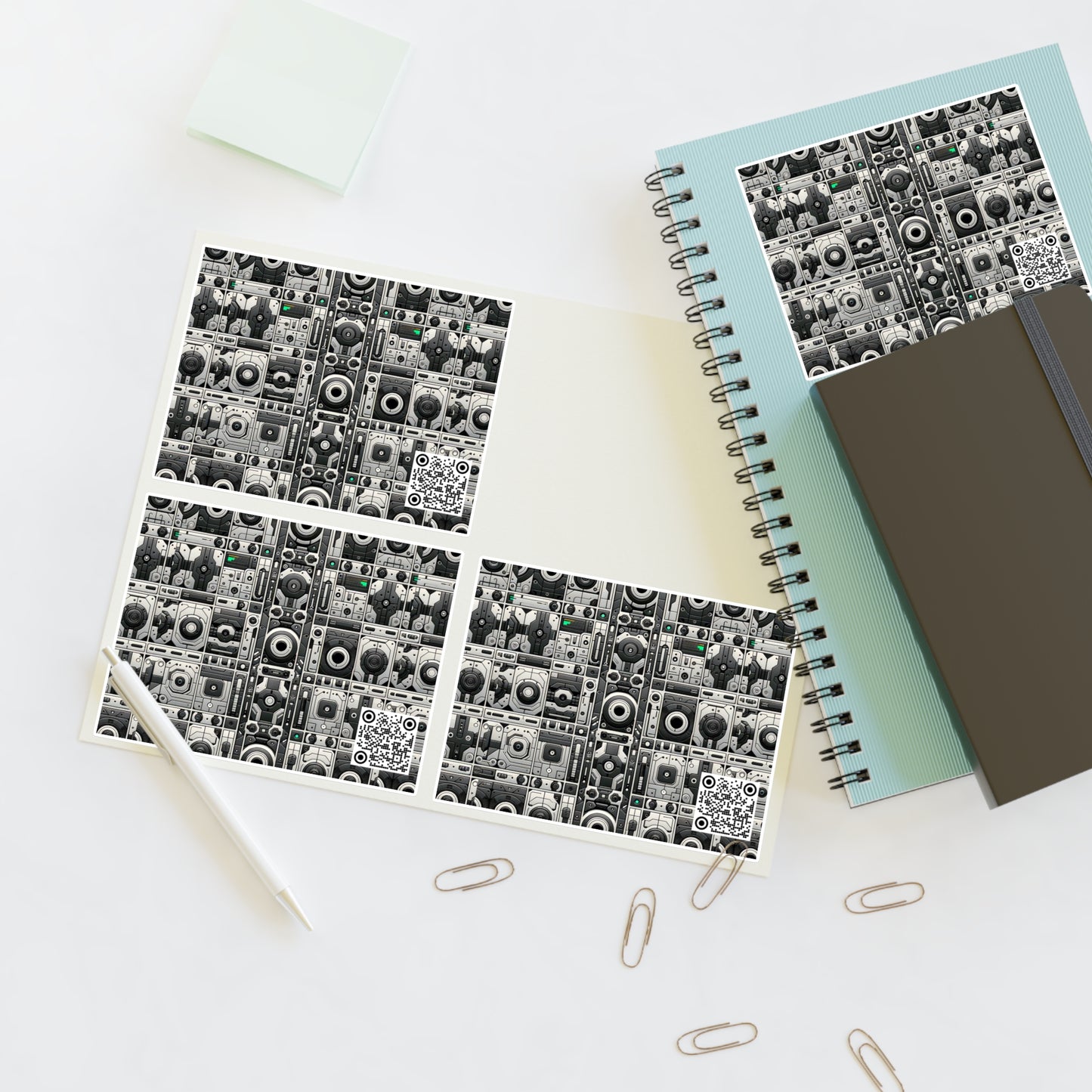 Tech Utility Aesthetics Tech-Forward Minimalism Sticker Sheets - 8404 Design-60