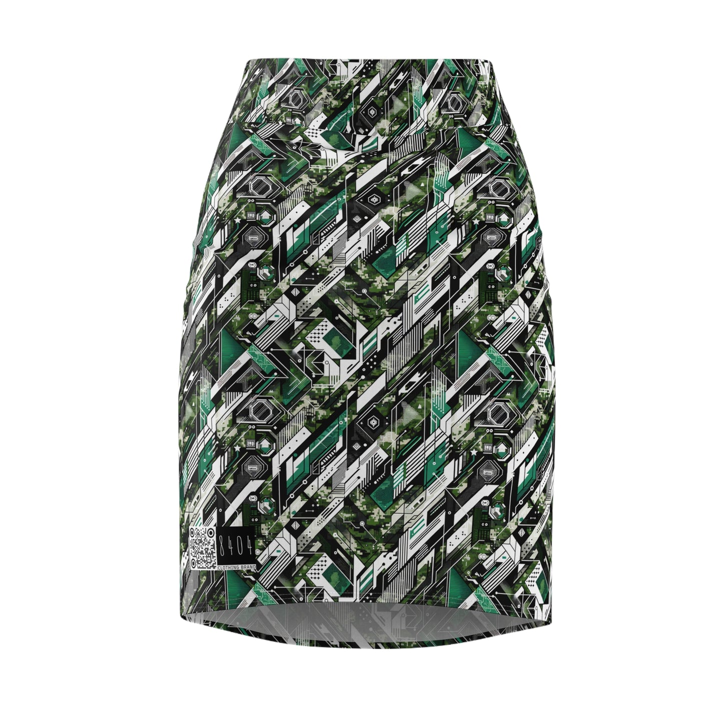 Tech Camo Fusion Tech-Forward Streetwear With a Futuristic Edge Women's Pencil Skirt - 8404 Design-63