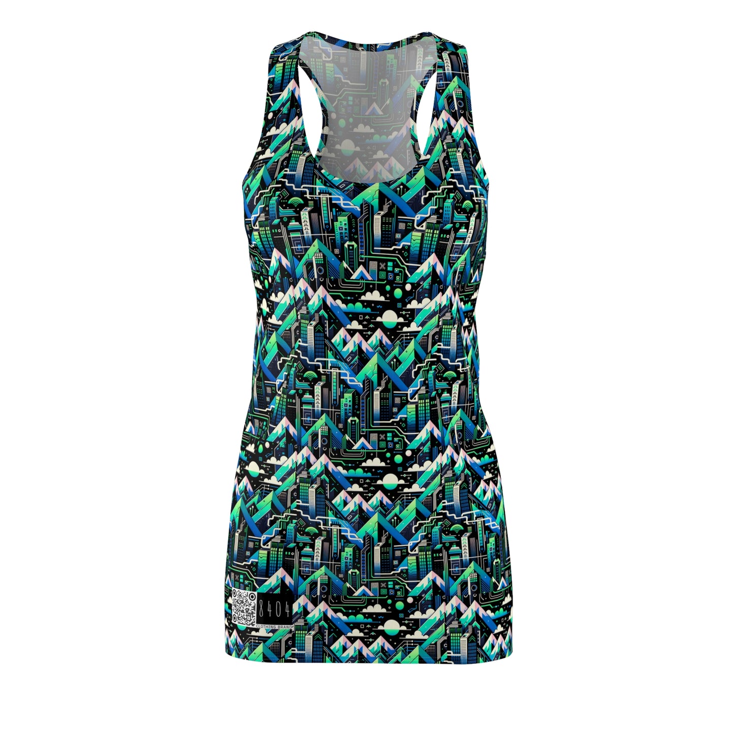 Digital Adventure Graphics Digital Explorer Women's Cut & Sew Racerback Dress - 8404 Design-55