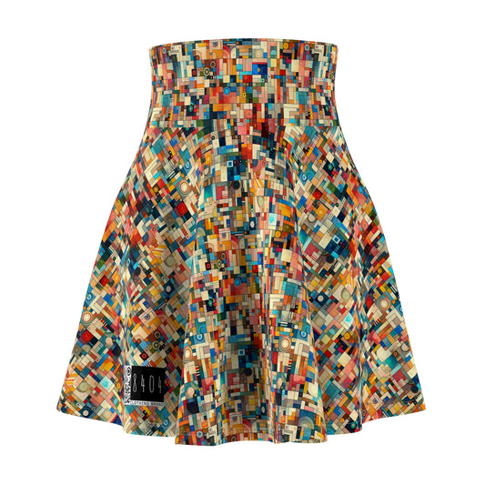 Digital Artistic Expression Artistic Streetwear Women's Skater Skirt - 8404 Design-46