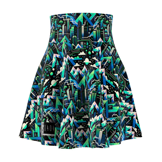 Digital Adventure Graphics Digital Explorer Women's Skater Skirt - 8404 Design-55