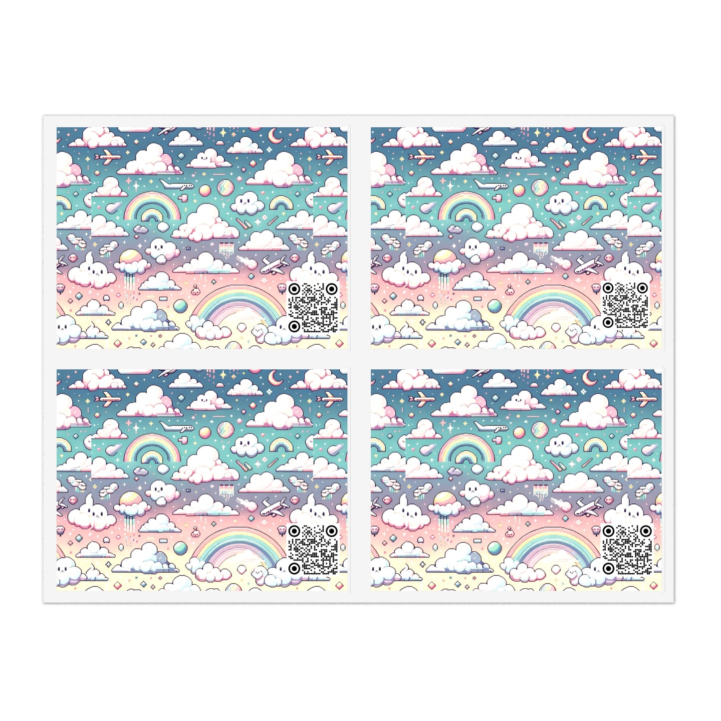 Digital Dreamland Whimsical and Nostalgic Streetwear With a Digital Twist Sticker Sheets - 8404 Design-58