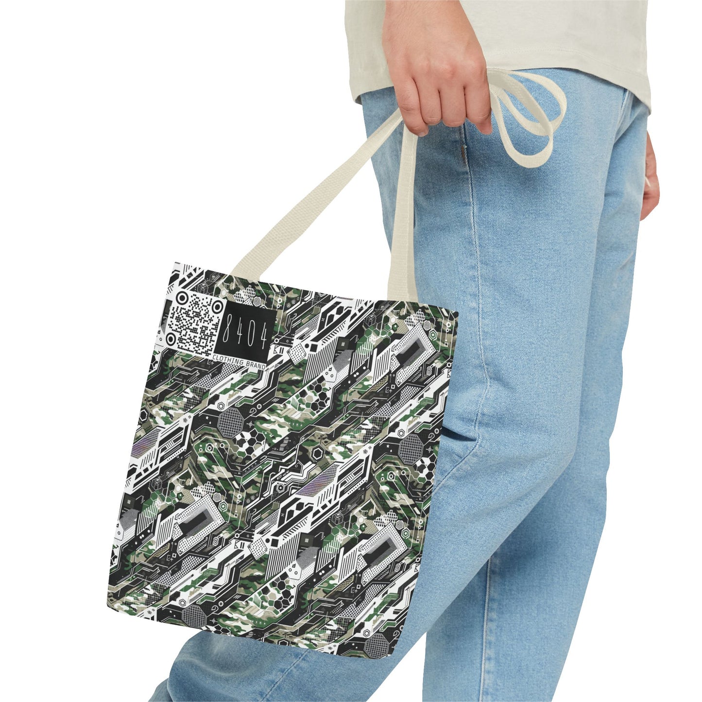 Tech Camo Fusion Tech-Forward Streetwear With a Futuristic Edge Tote Bag - 8404 Design-46