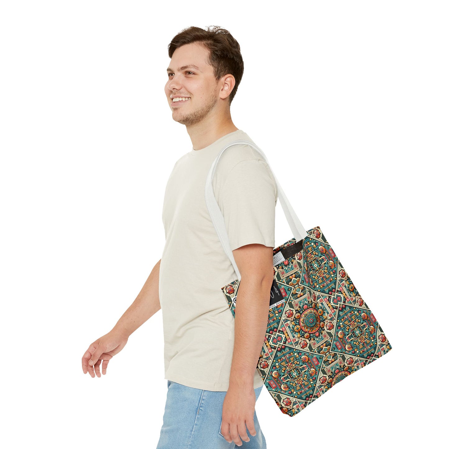 Cultural Fusion Tech Blend of Cultural Heritage With Tech-Inspired Elements Tote Bag - 8404 Design-74