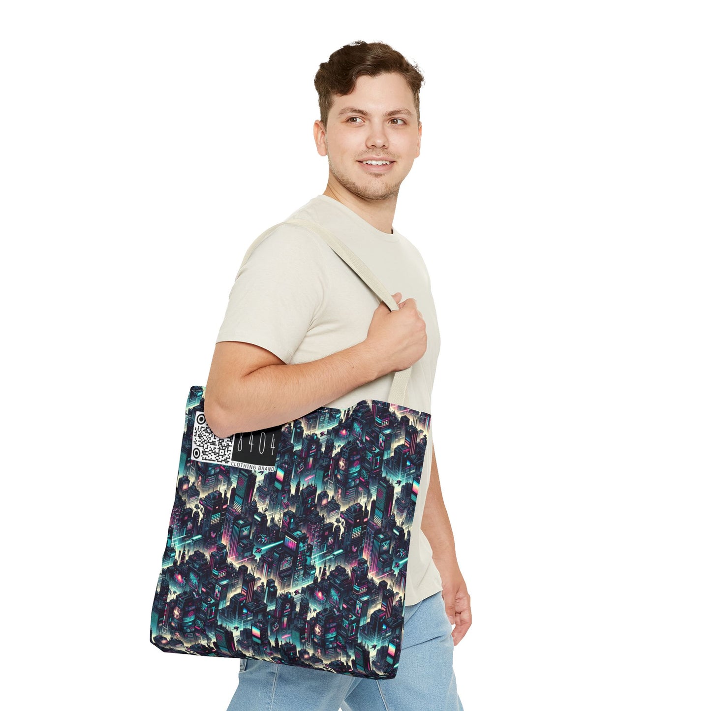 Digital Rebellion Tech-Inspired Streetwear Tote Bag - 8404 Design-51