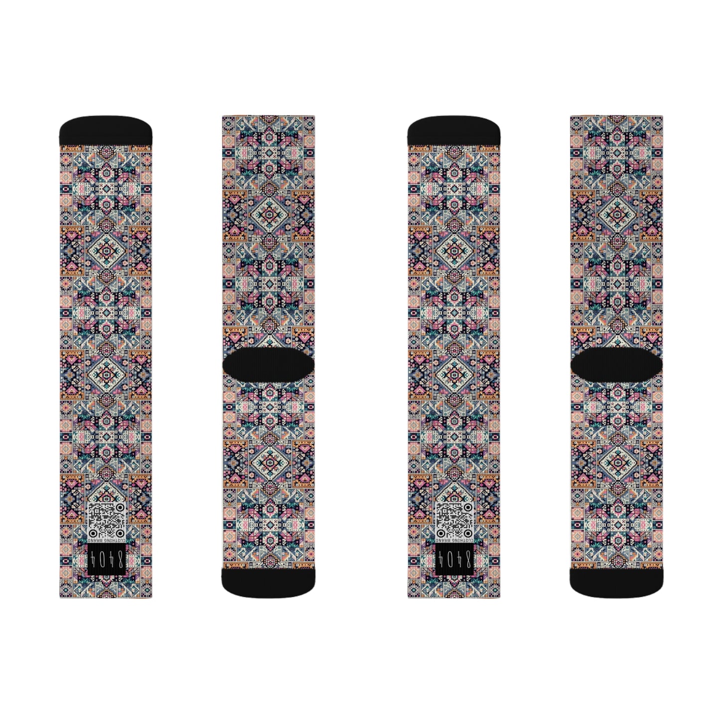 Digital Artisanal Fusion Digital Artisanal Sublimation Socks - 8404 Design-65