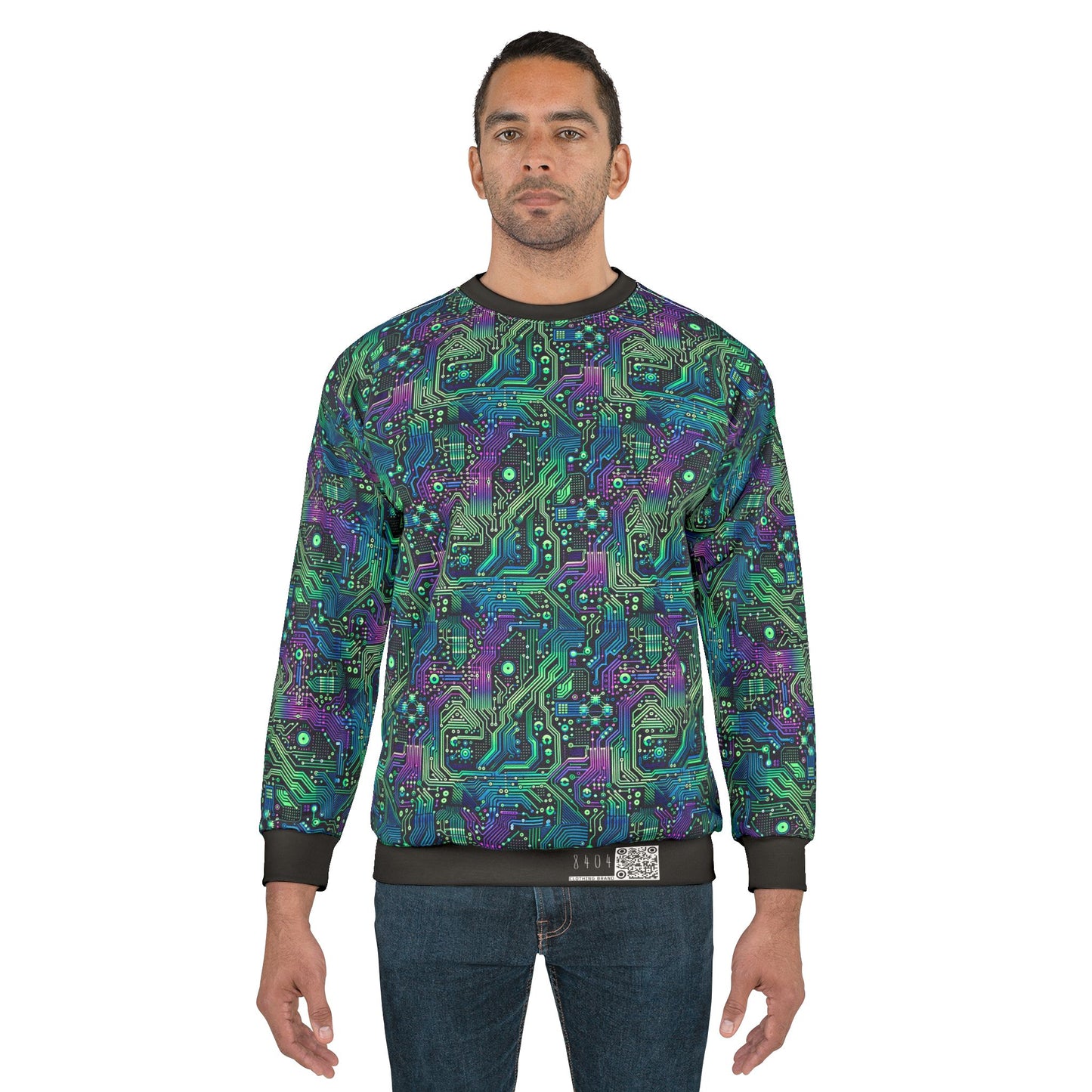 Tech-Infused Neon Tech-Forward Streetwear Sweatshirt - 8404 Design-66