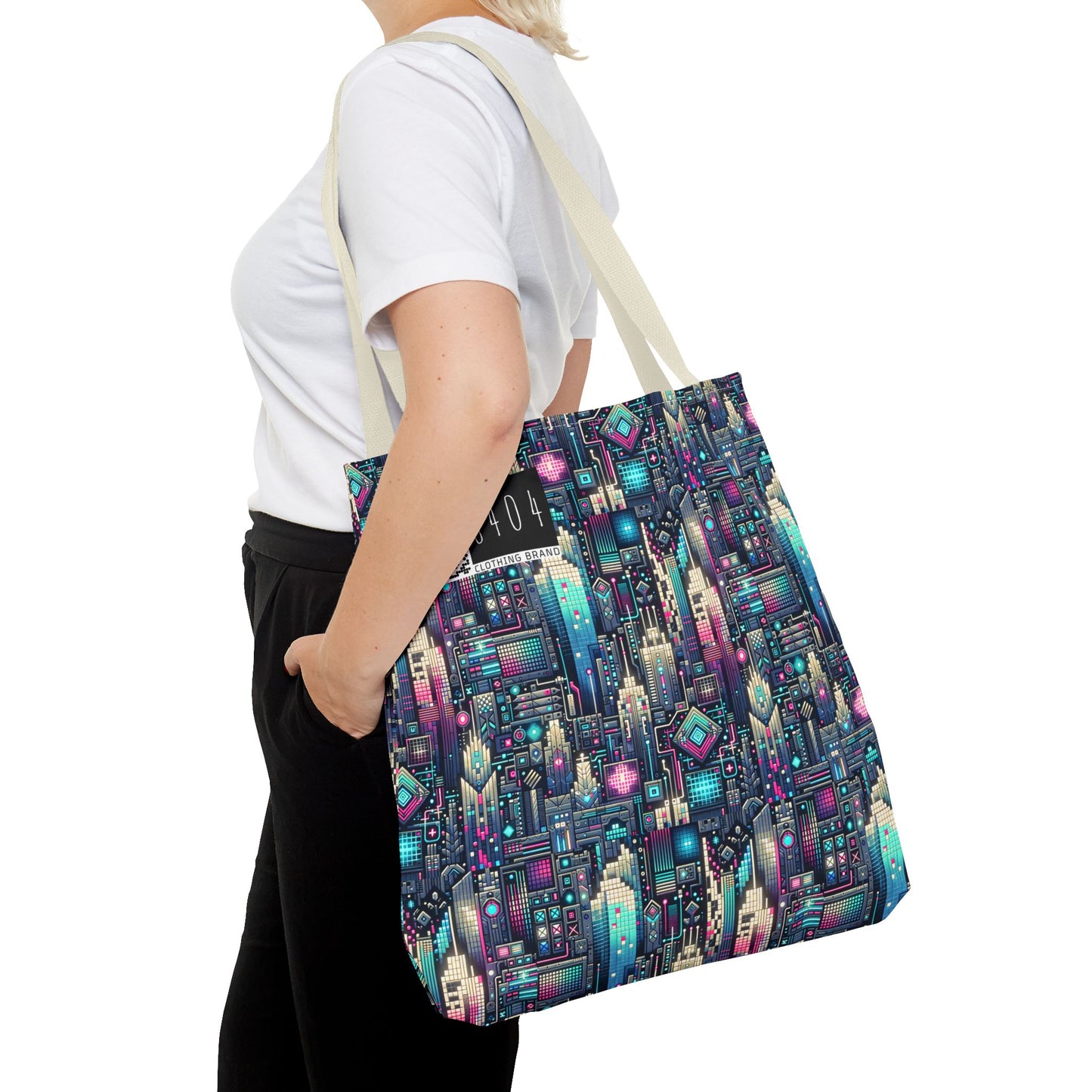 Digital Renaissance Tech-Forward Maximalism Tote Bag - 8404 Design-56