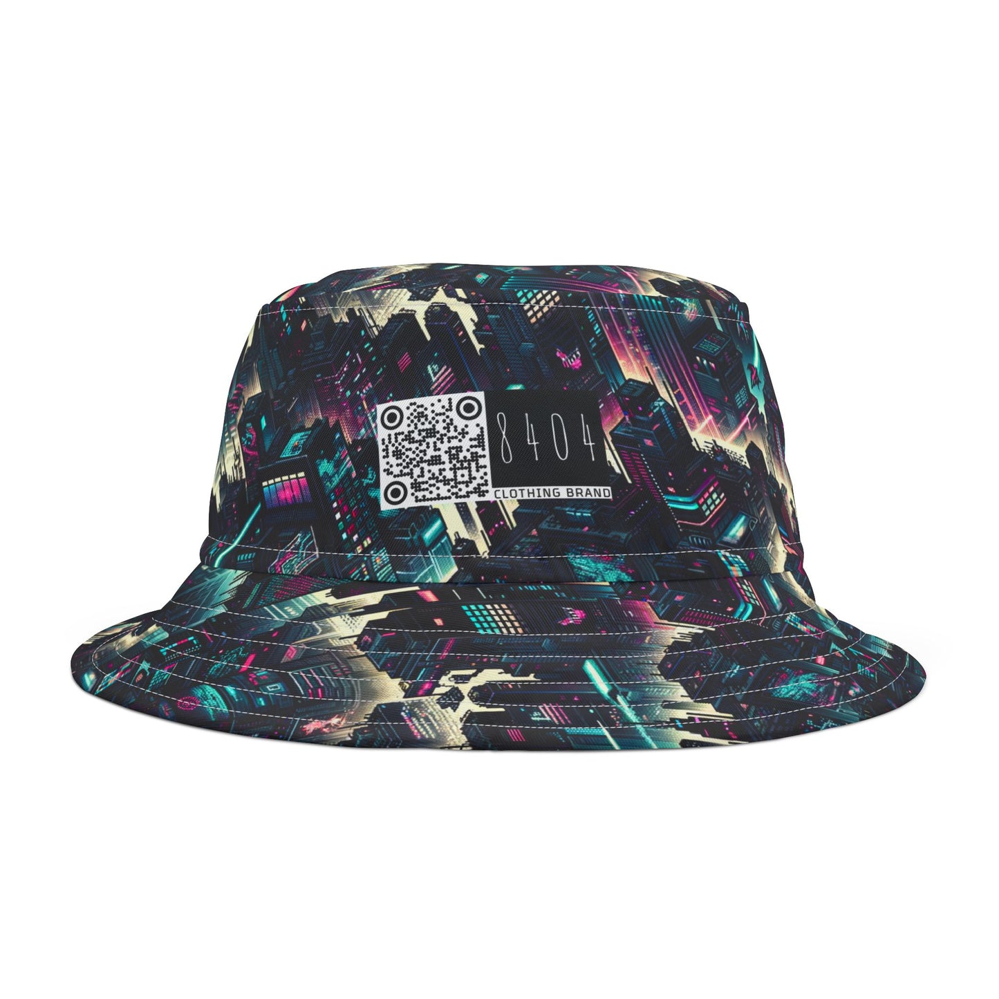 Digital Rebellion Tech-Inspired Streetwear Bucket Hat - 8404 Design-51