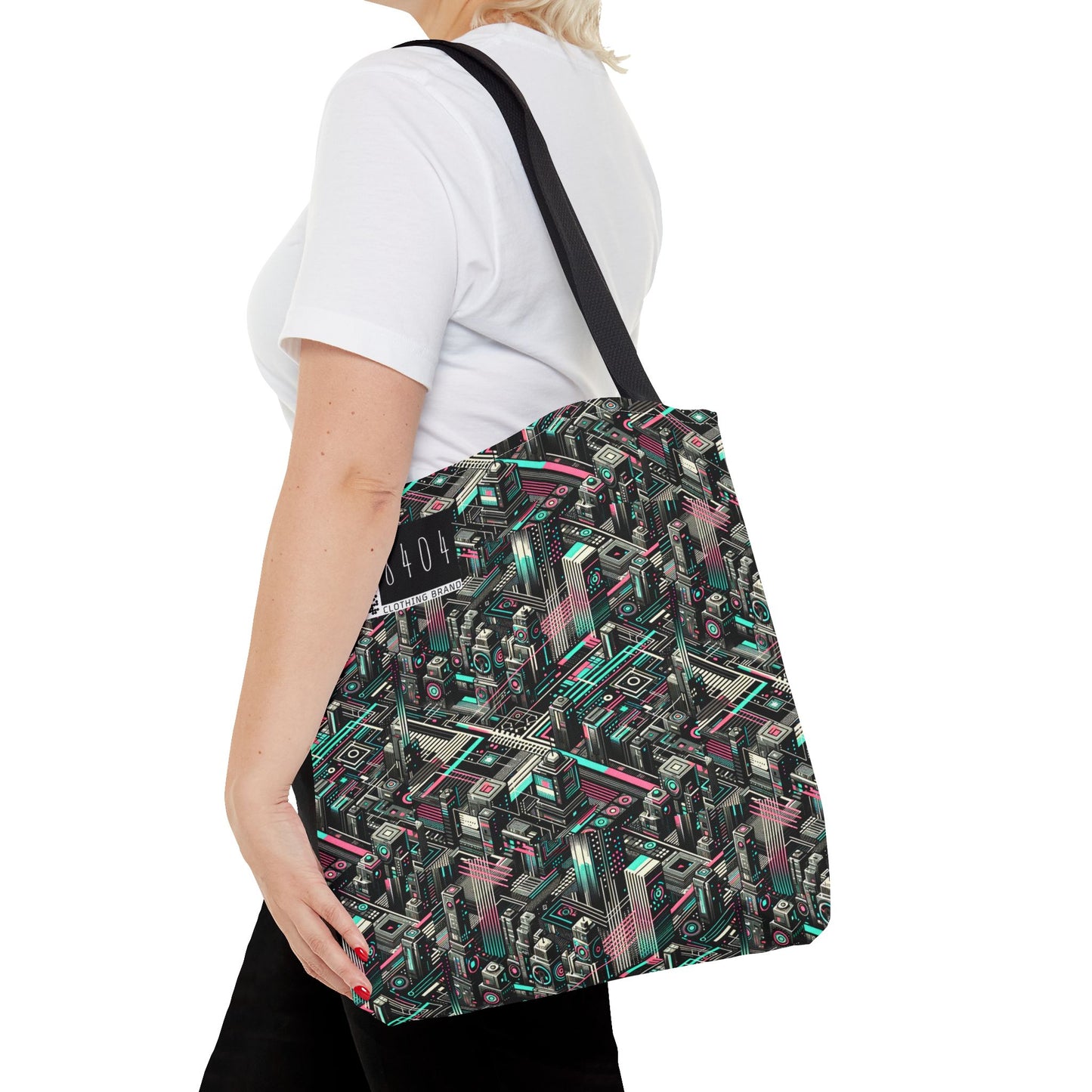 Digital Dreamland Tech-Inspired Streetwear Tote Bag - 8404 Design-51