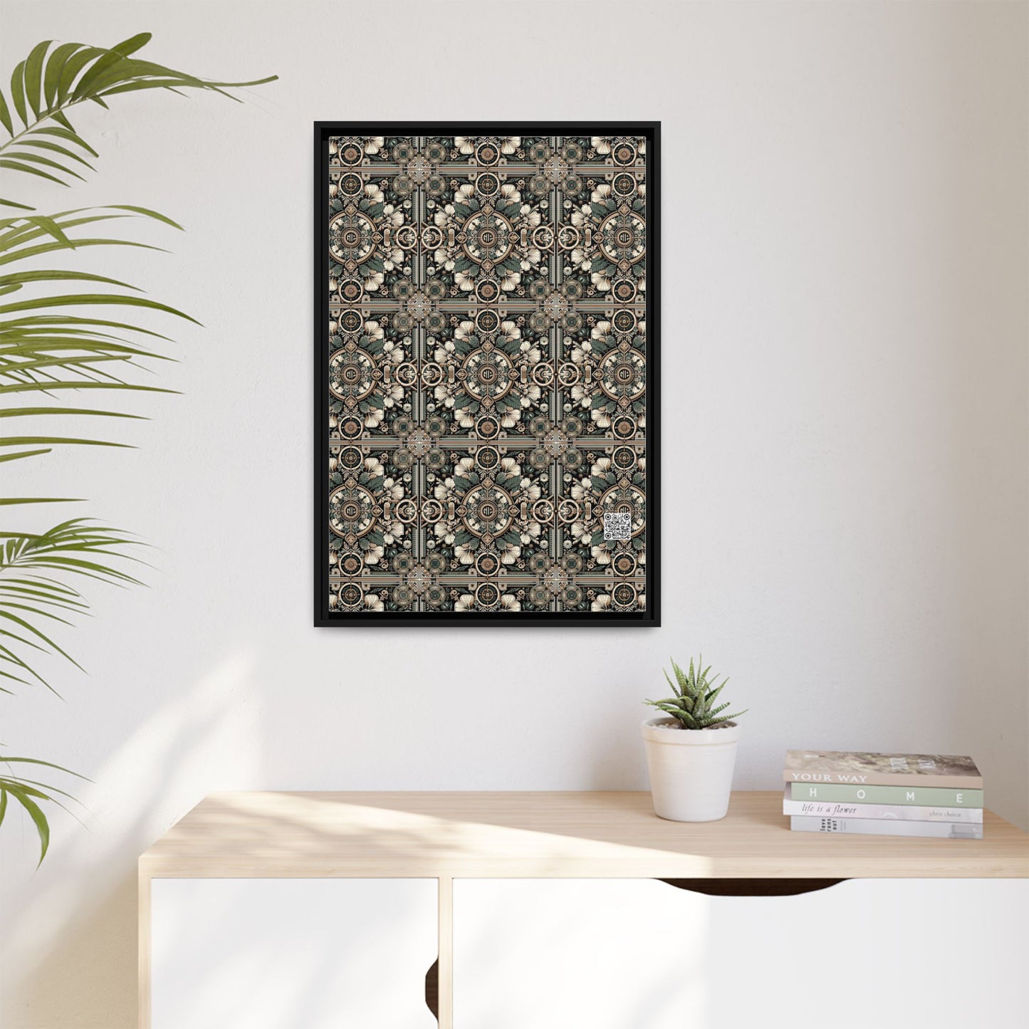 Cyber Garden Party Tech Garden Extravaganza Matte Canvas, Framed (multi-Color) - 8404 Design-66 A