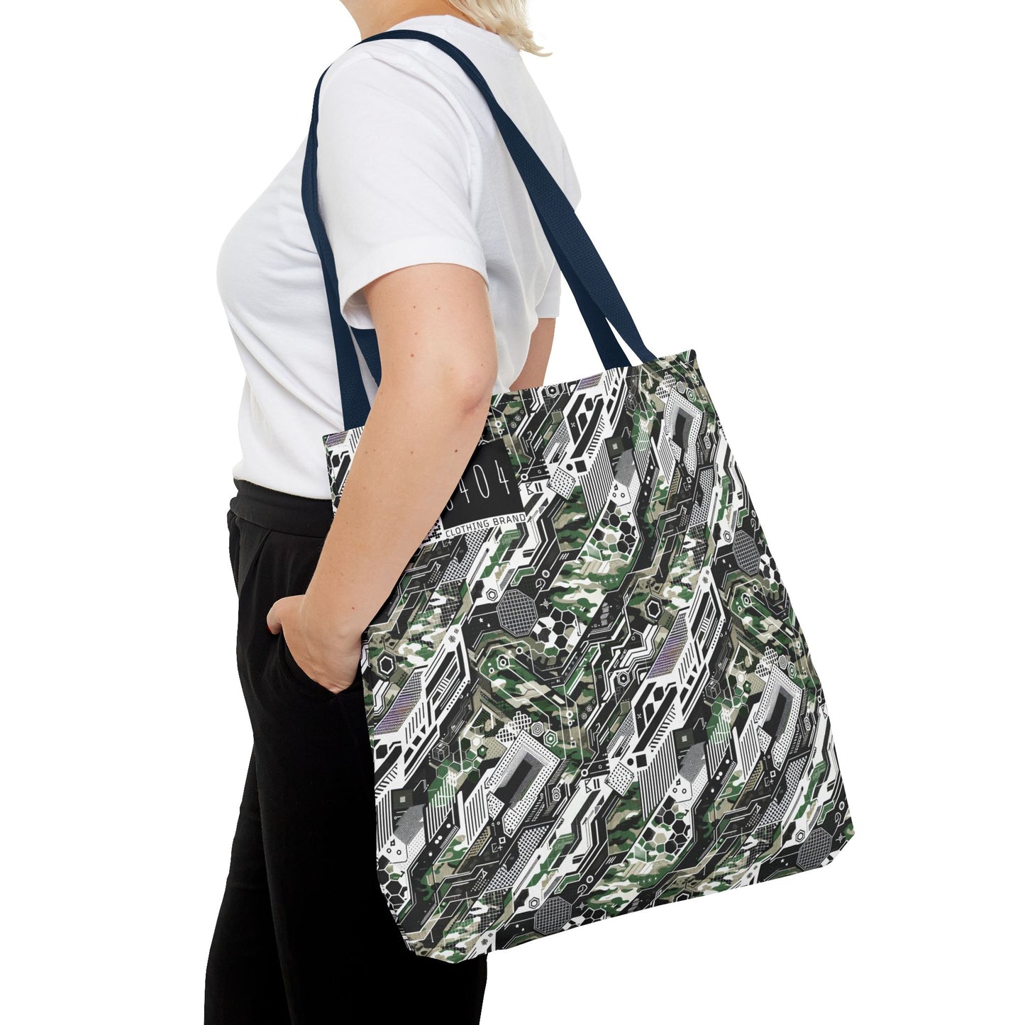 Tech Camo Fusion Tech-Forward Streetwear With a Futuristic Edge Tote Bag - 8404 Design-46