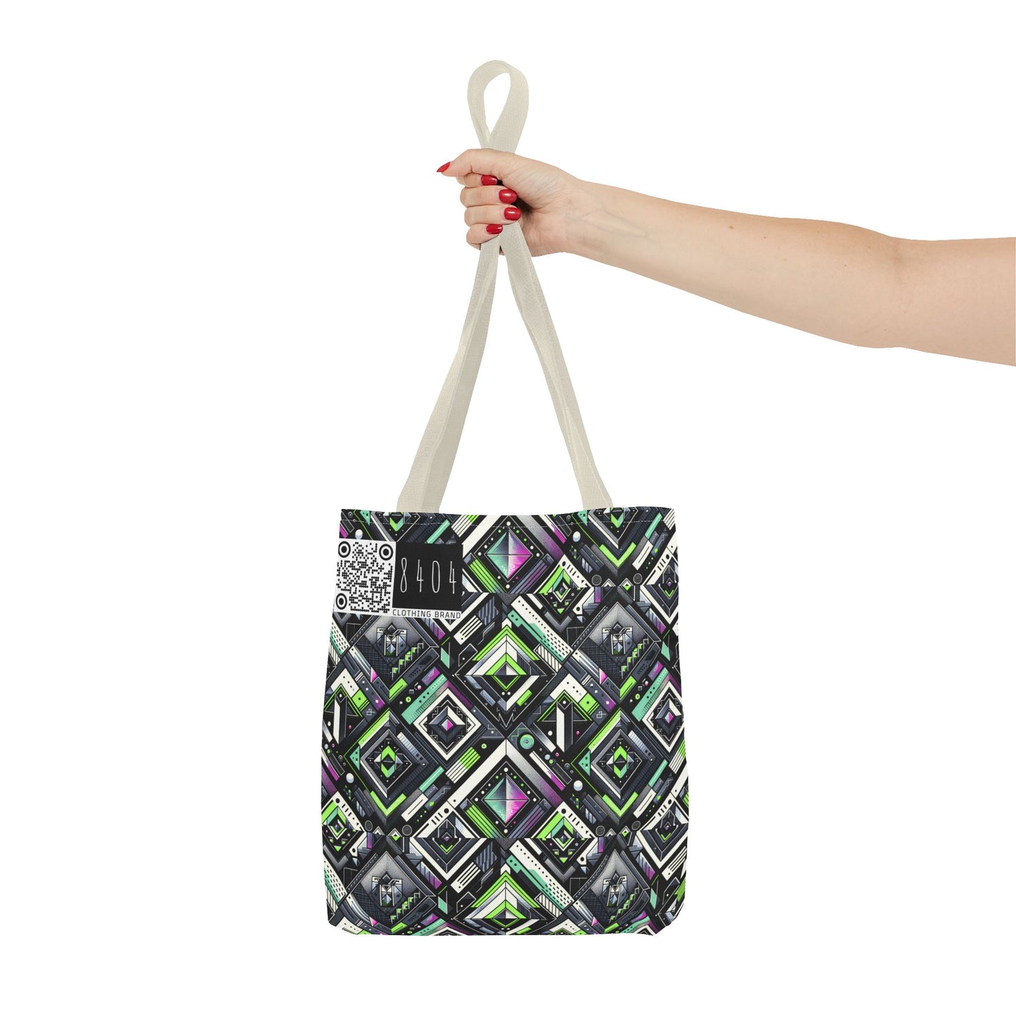 Retro Futurism Graphics Tech-Forward Streetwear Tote Bag - 8404 Design-48