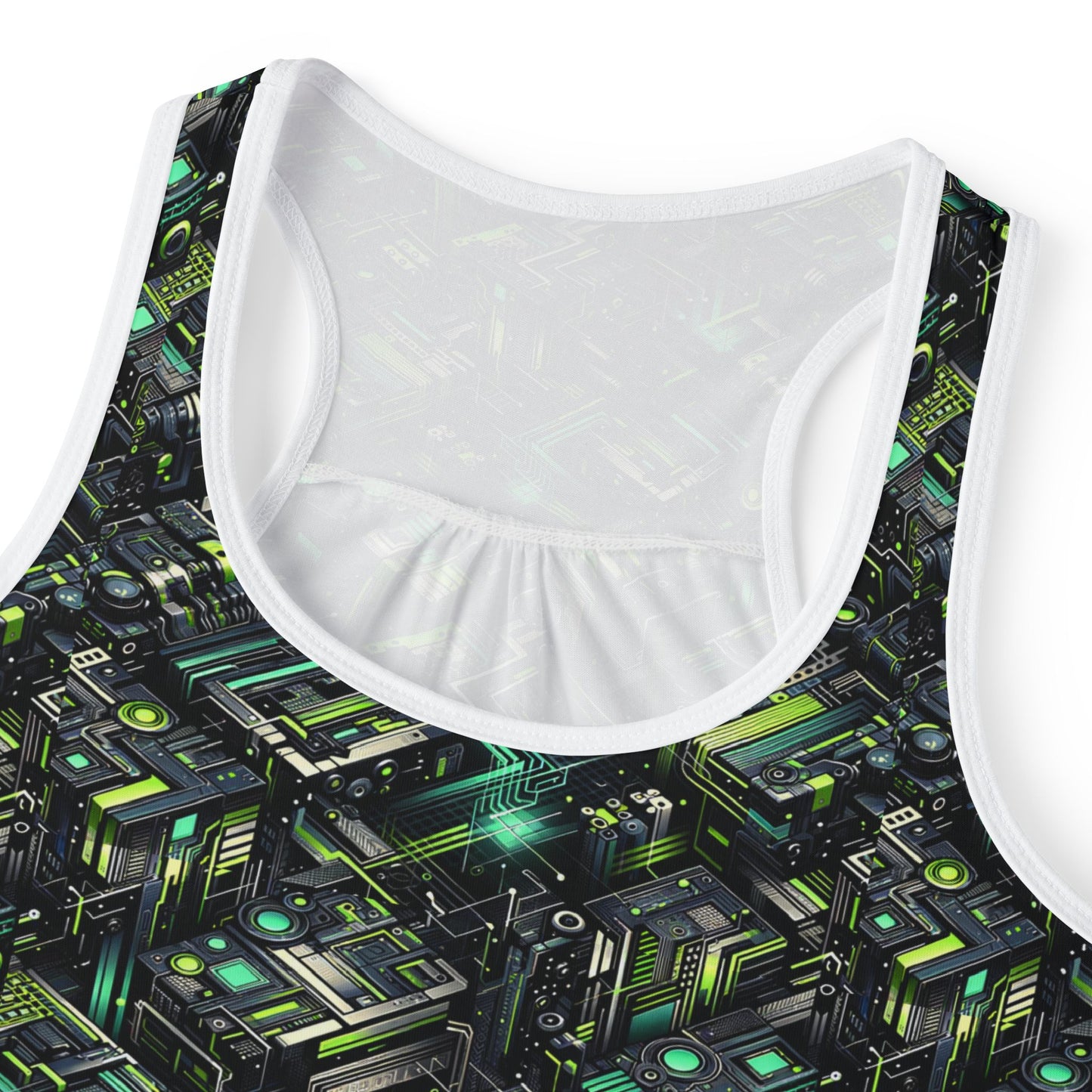 Tech-Infused Graphics Tech-Forward Streetwear Women's Tank Top - 8404 Design-47