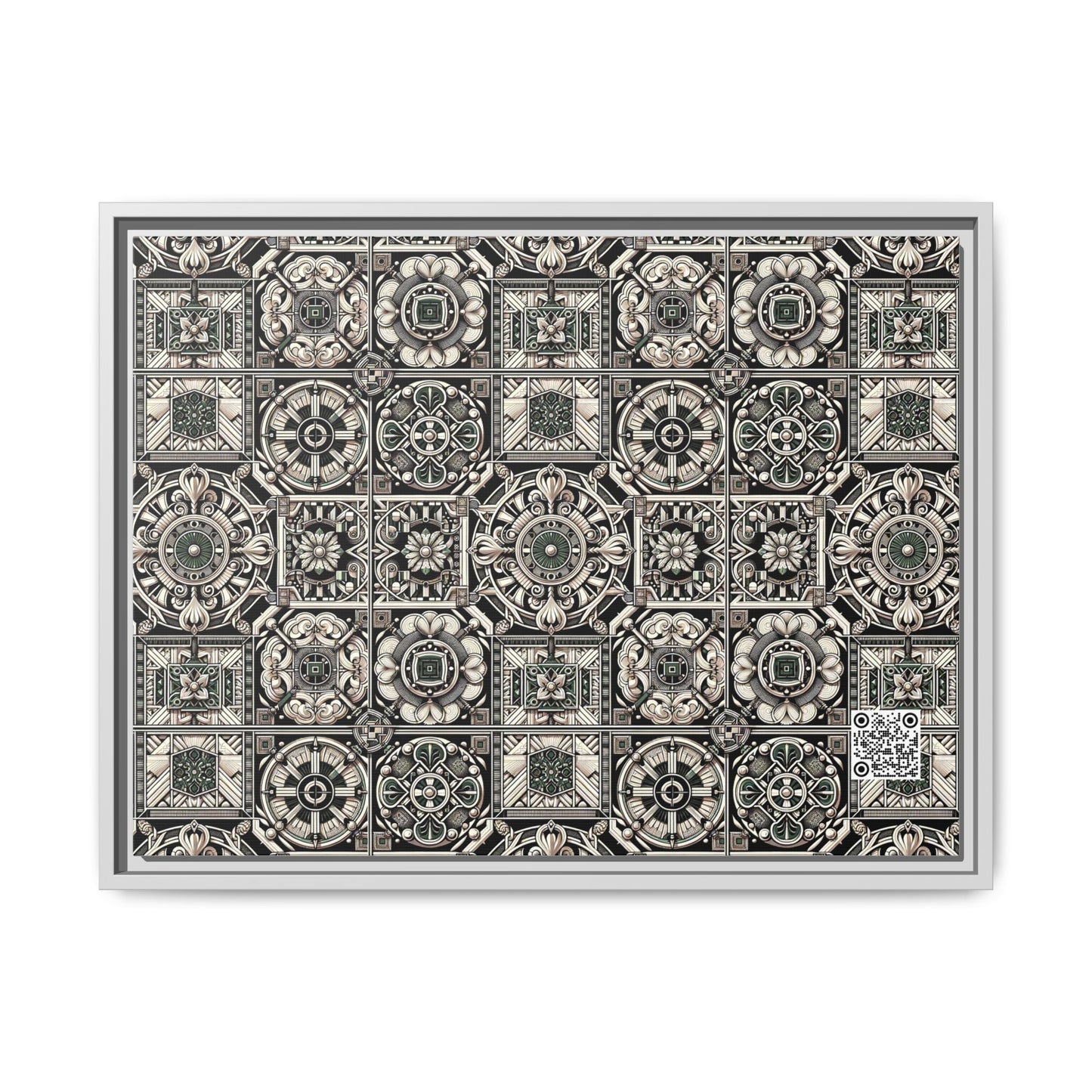 Cyber Garden Party Tech Garden Extravaganza Matte Canvas, Framed (multi-Color) - 8404 Design-45 A