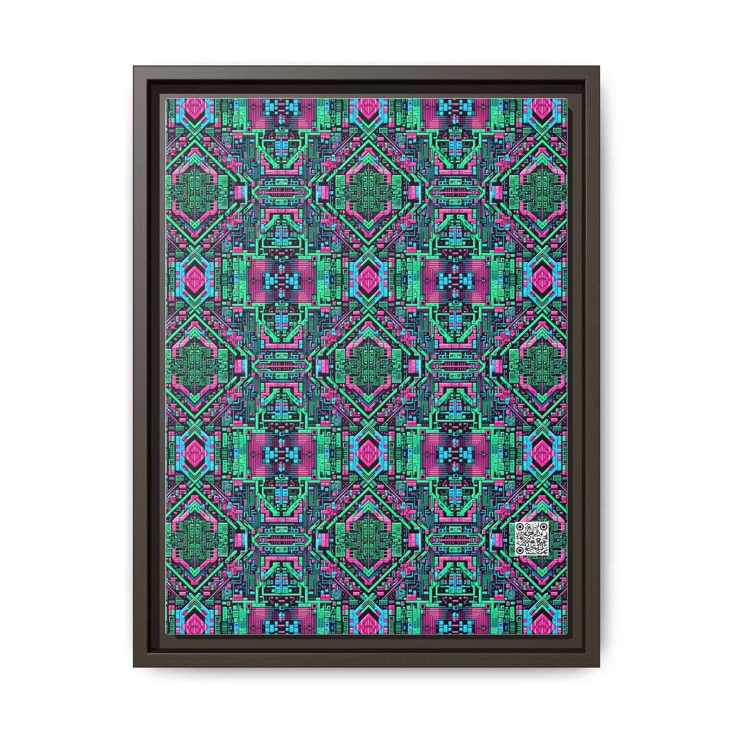 Digital Glitch Vibes Tech-Inspired Streetwear Matte Canvas, Framed (multi-Color) - 8404 Design-71 A