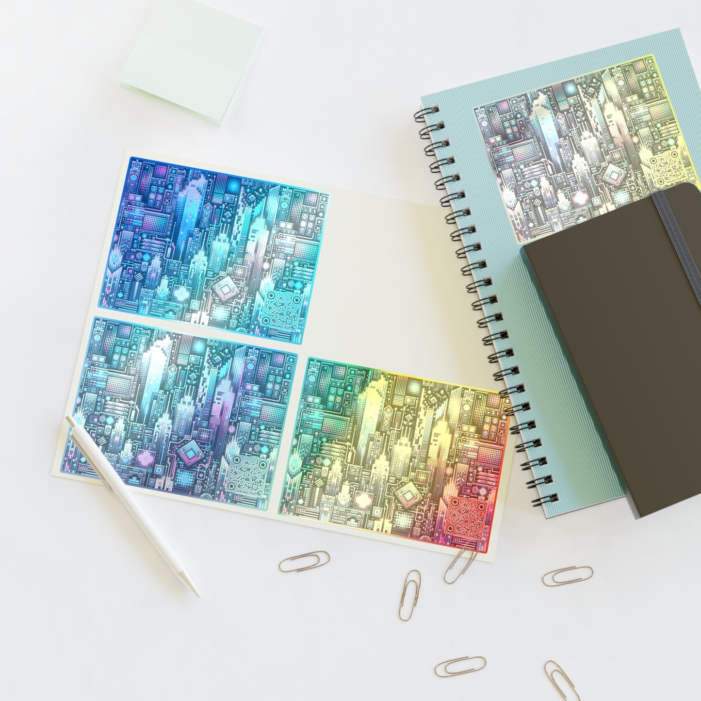 Digital Renaissance Tech-Forward Maximalism Sticker Sheets - 8404 Design-56