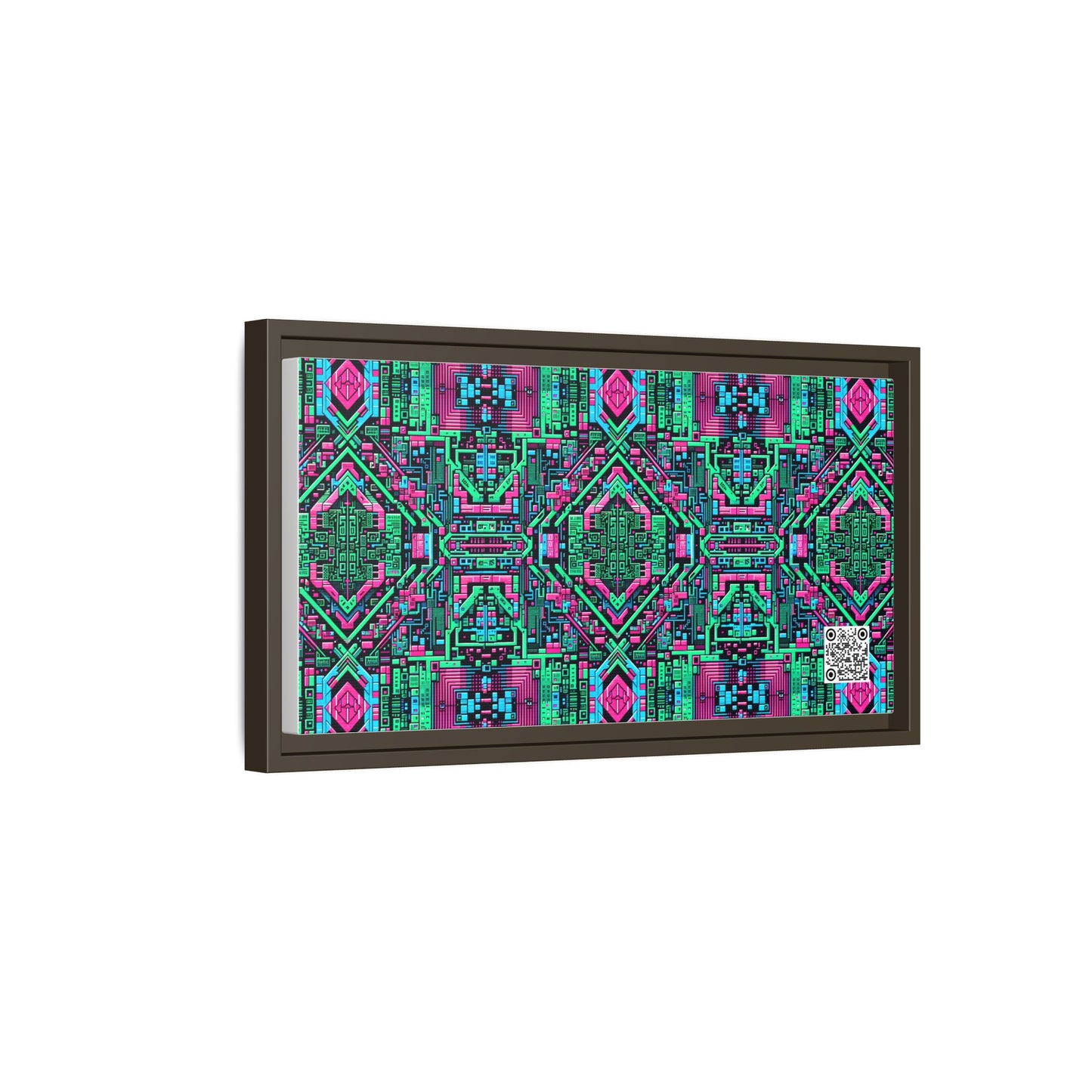 Digital Glitch Vibes Tech-Inspired Streetwear Matte Canvas, Framed (multi-Color) - 8404 Design-71 B