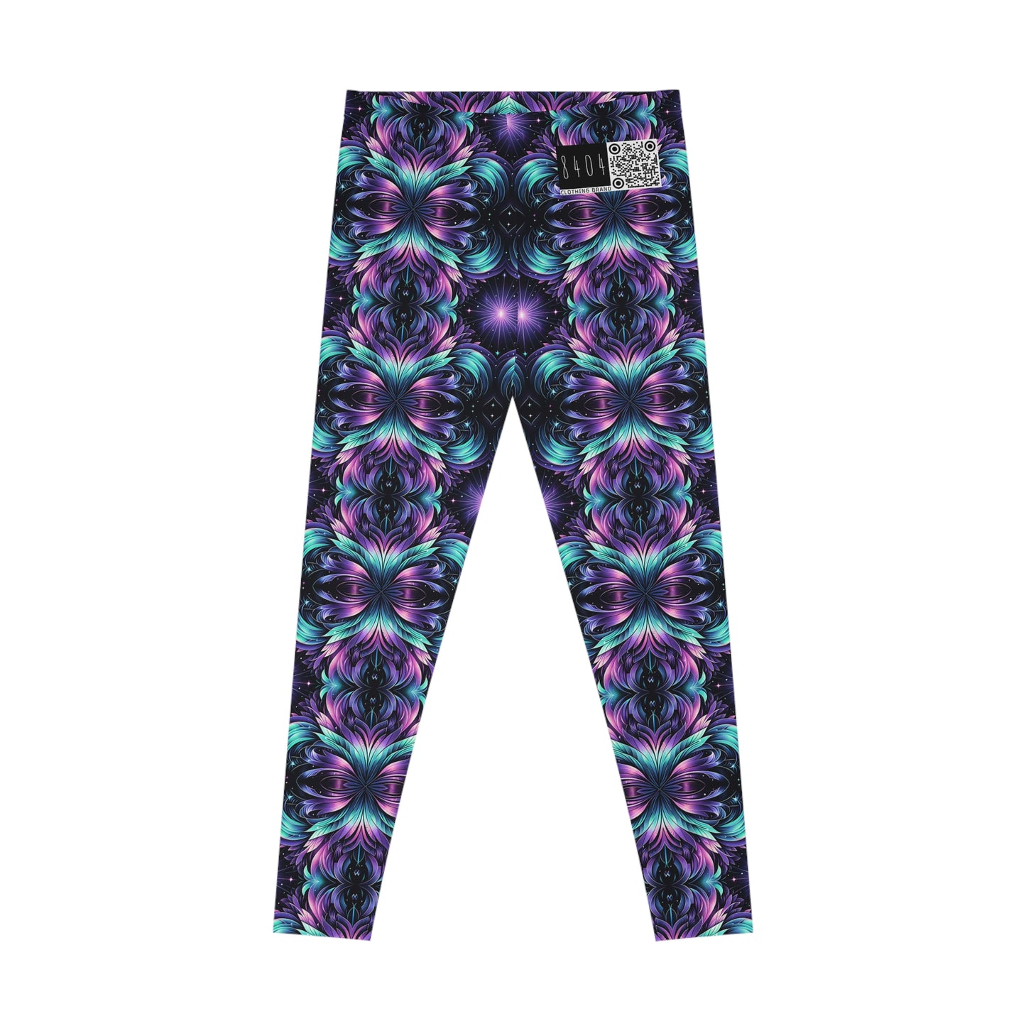 Iridescent Dream Futuristic Tech Stretch Leggings - 8404 Design-60