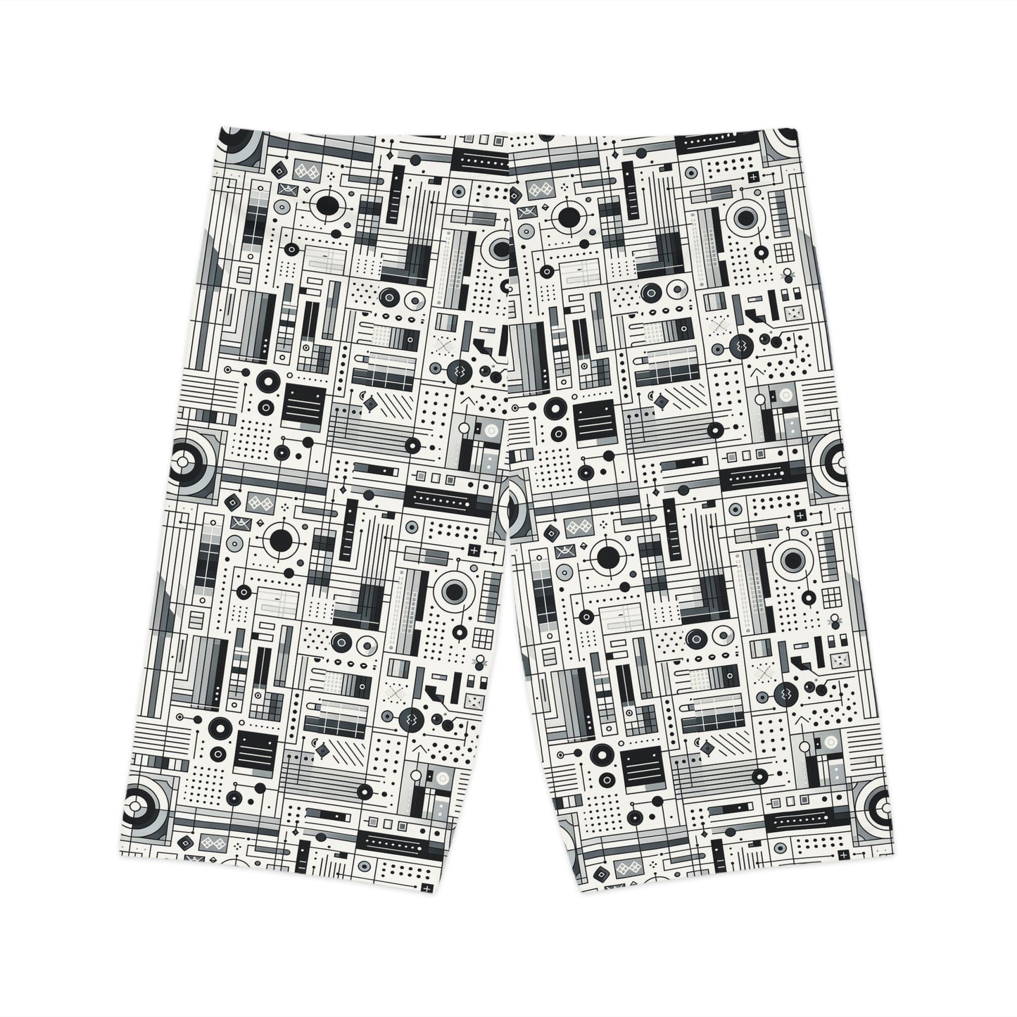 Digital Minimalism Minimalist Tech Women's Bike Shorts - 8404 Design-53