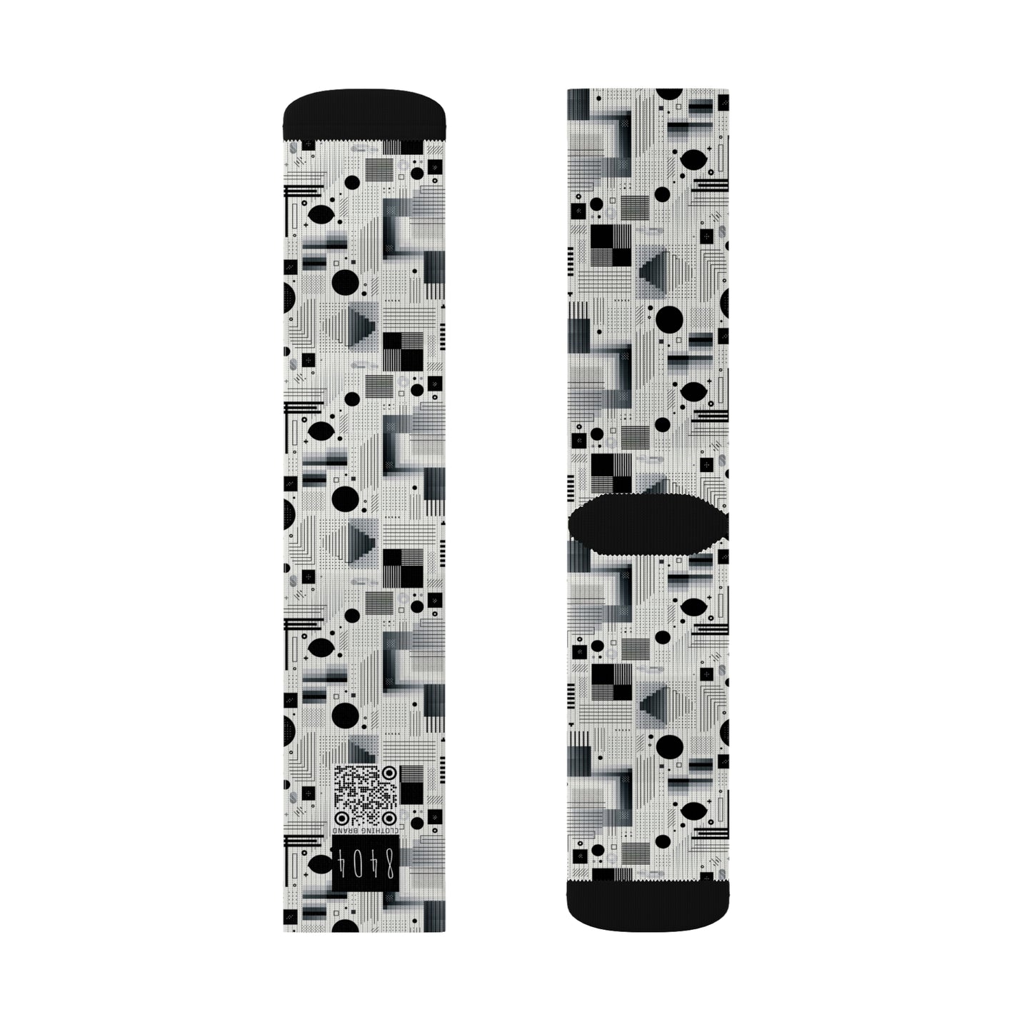 Digital Minimalism Minimalist Tech Sublimation Socks - 8404 Design-60