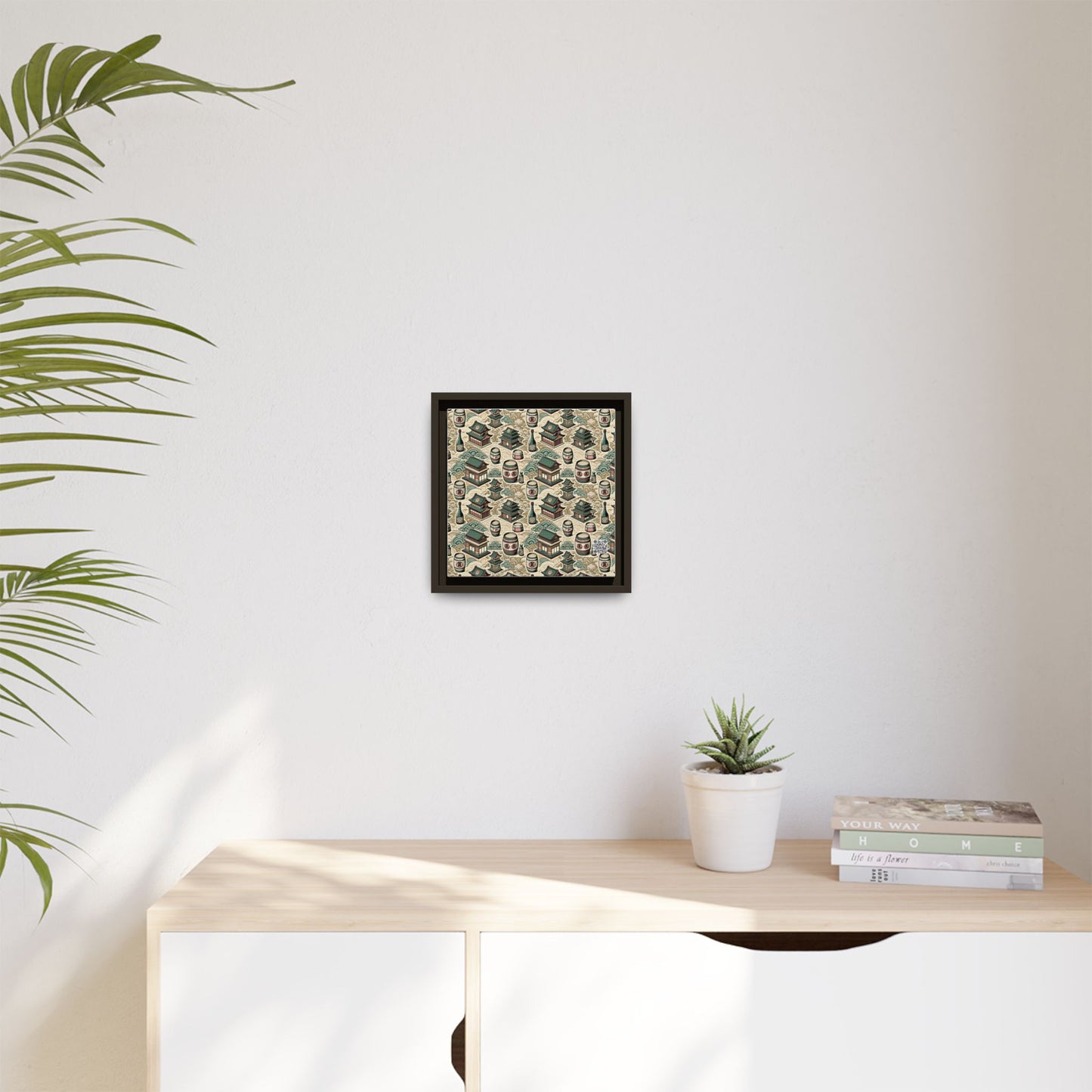 Cultural Artisanal Fusion Contemporary Cultural Elegance Matte Canvas, Framed (multi-Color) - 8404 Design-68 B