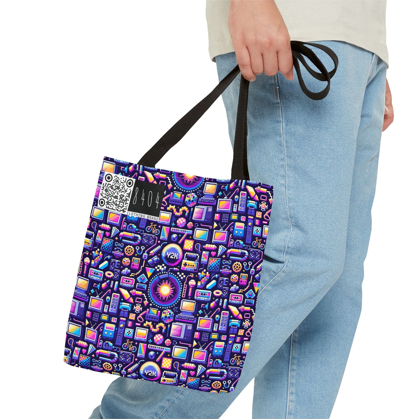 Digital Nostalgia Modern Retro Fusion Tote Bag - 8404 Design-64