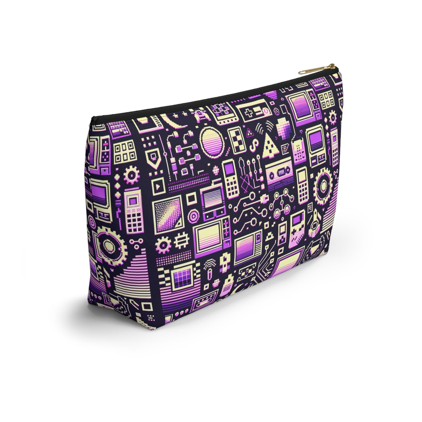 Digital Nostalgia Remix Modern Vintage Fusion Accessory Pouch W T-Bottom - 8404 Design-54