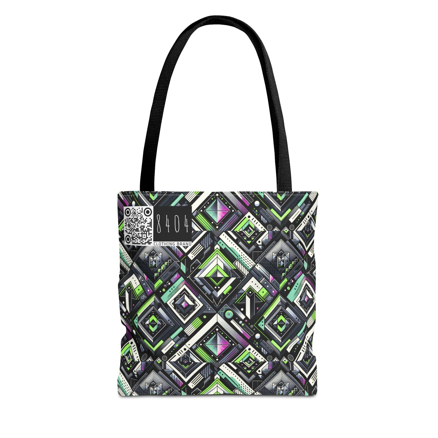 Retro Futurism Graphics Tech-Forward Streetwear Tote Bag - 8404 Design-48