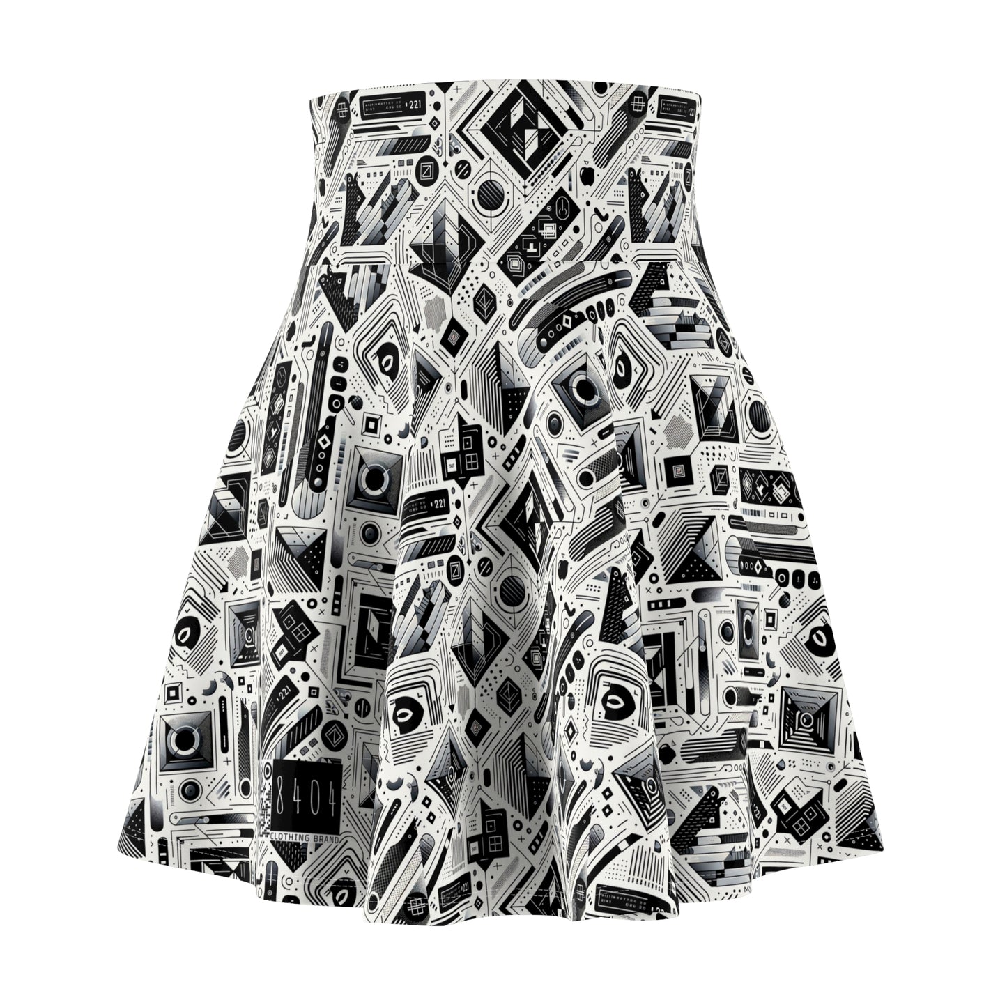 Tech Minimalism Minimalist Tech Women's Skater Skirt - 8404 Design-72