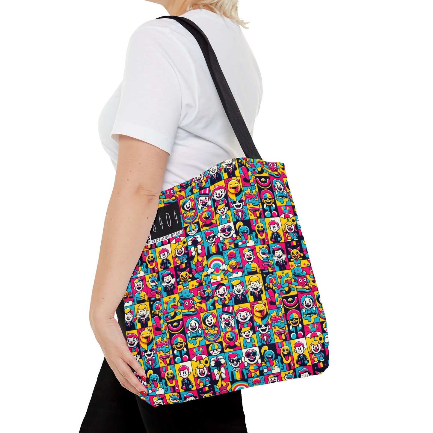 Neon Pop Playful Pop Culture Mashup Tote Bag - 8404 Design-60