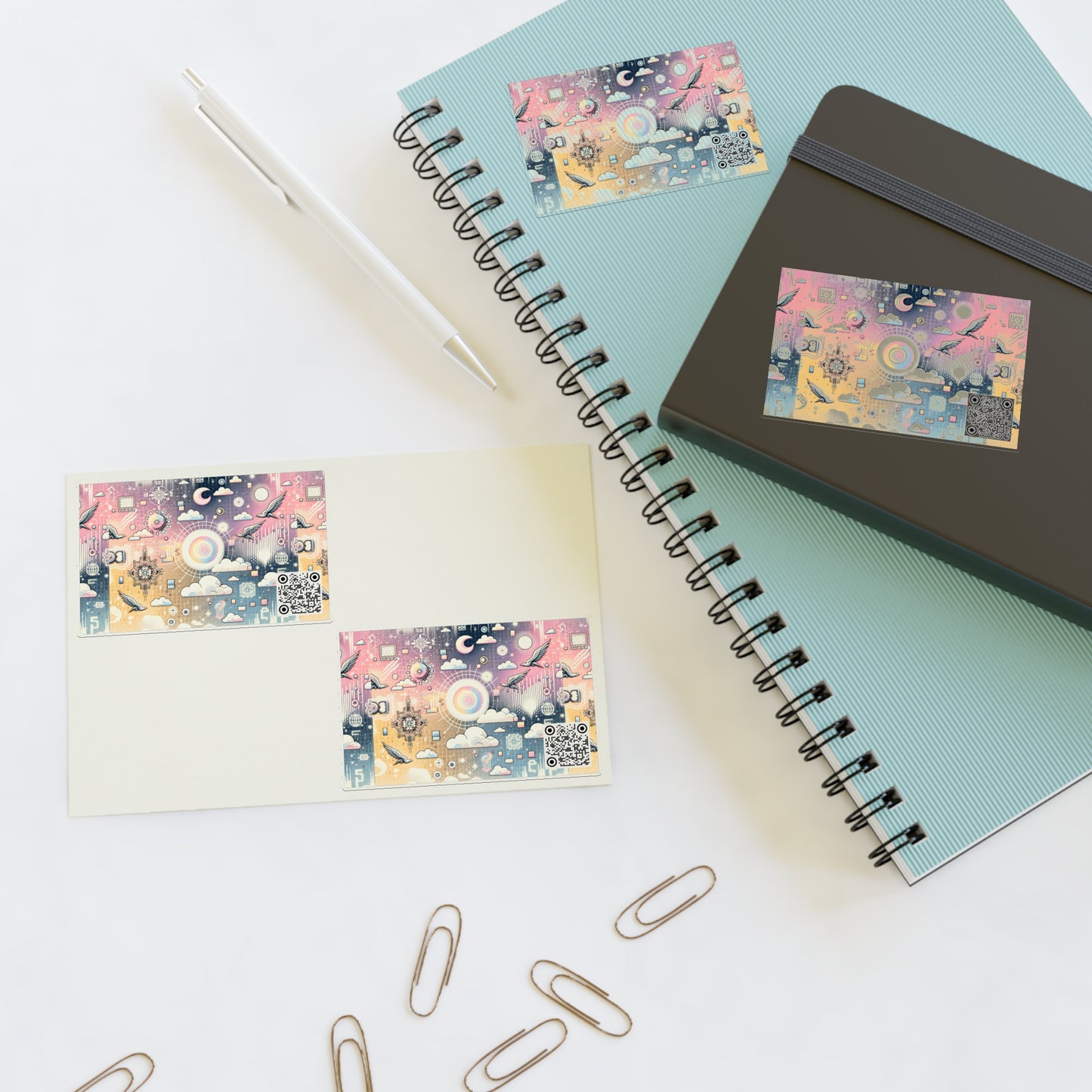 Digital Dreamland Whimsical and Nostalgic Streetwear With a Digital Twist Sticker Sheets - 8404 Design-69