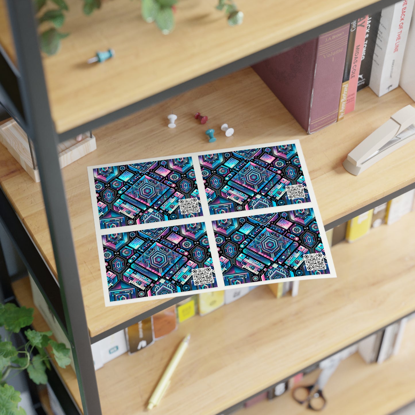 Digital Dreamland Futuristic Tech Aesthetic Sticker Sheets - 8404 Design-46