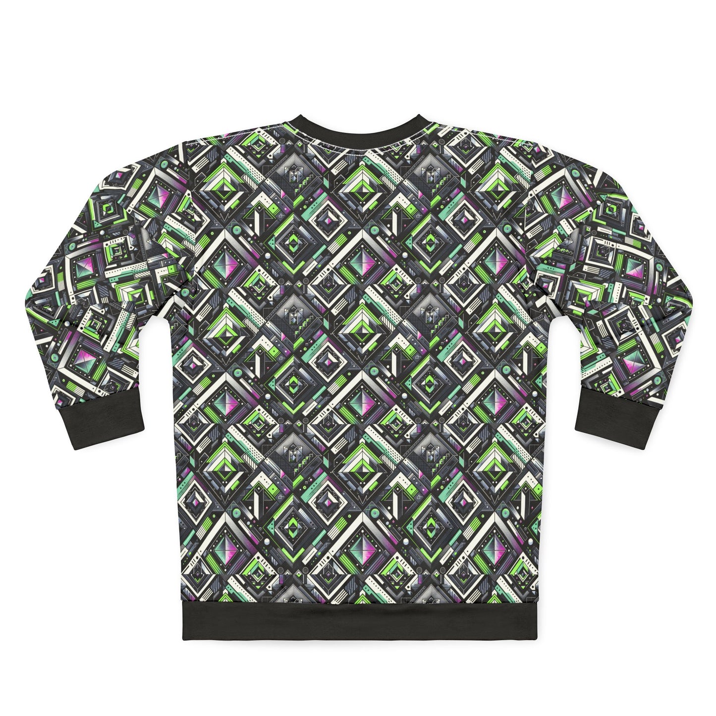 Retro Futurism Graphics Tech-Forward Streetwear Sweatshirt - 8404 Design-48