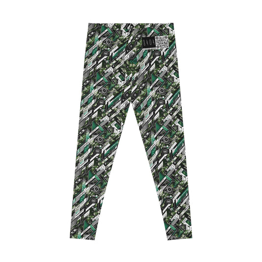 Tech Camo Fusion Tech-Forward Streetwear With a Futuristic Edge Stretch Leggings - 8404 Design-63