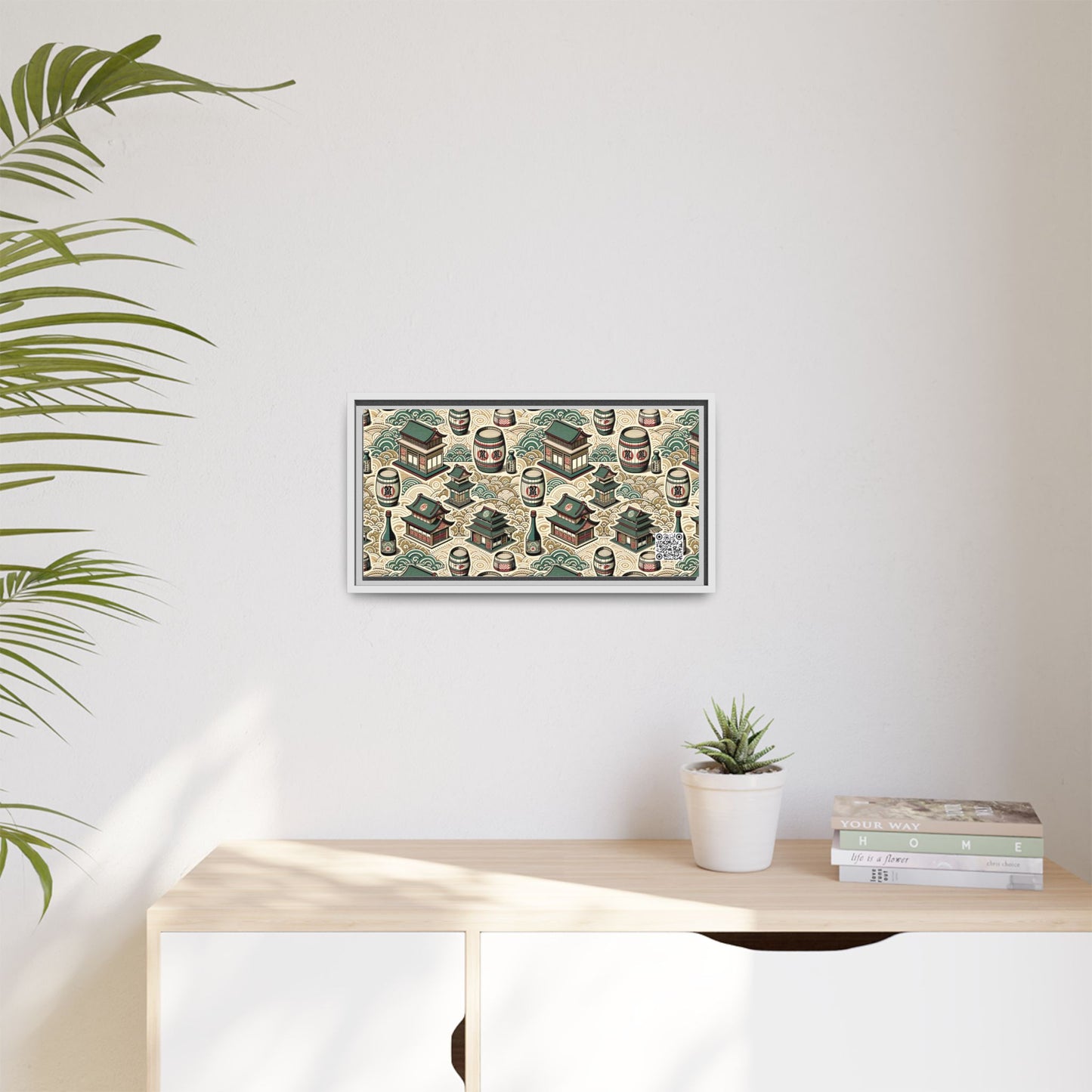 Cultural Artisanal Fusion Contemporary Cultural Elegance Matte Canvas, Framed (multi-Color) - 8404 Design-68 B