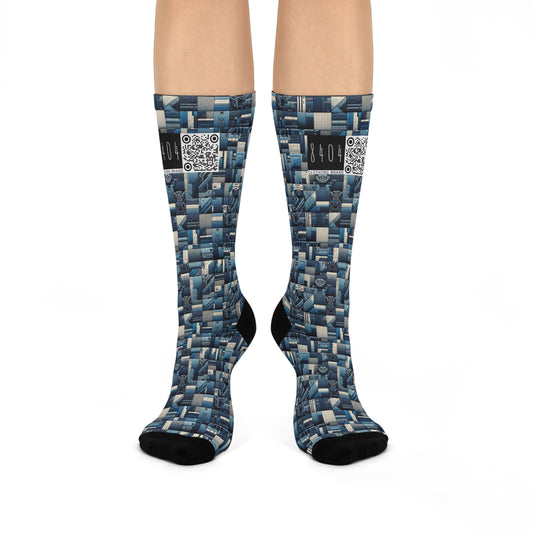 Tech-Inspired Utility Tech-Forward Streetwear With Utilitarian Edge Cushioned Crew Socks - 8404 Design-44