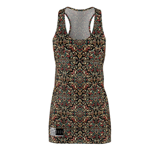 Streetwear Renaissance Artistic Clash of Old and New Women's Cut & Sew Racerback Dress - 8404 Design-46