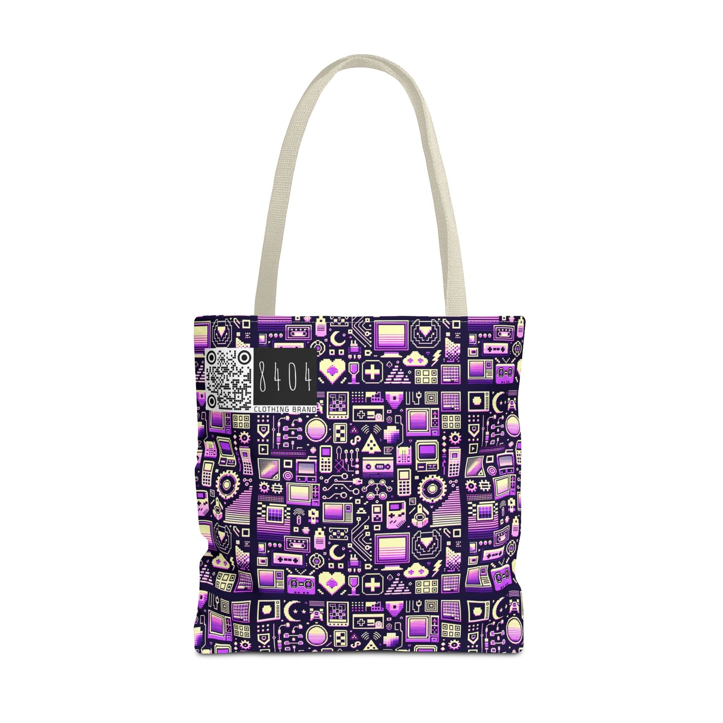 Digital Nostalgia Remix Modern Vintage Fusion Tote Bag - 8404 Design-54