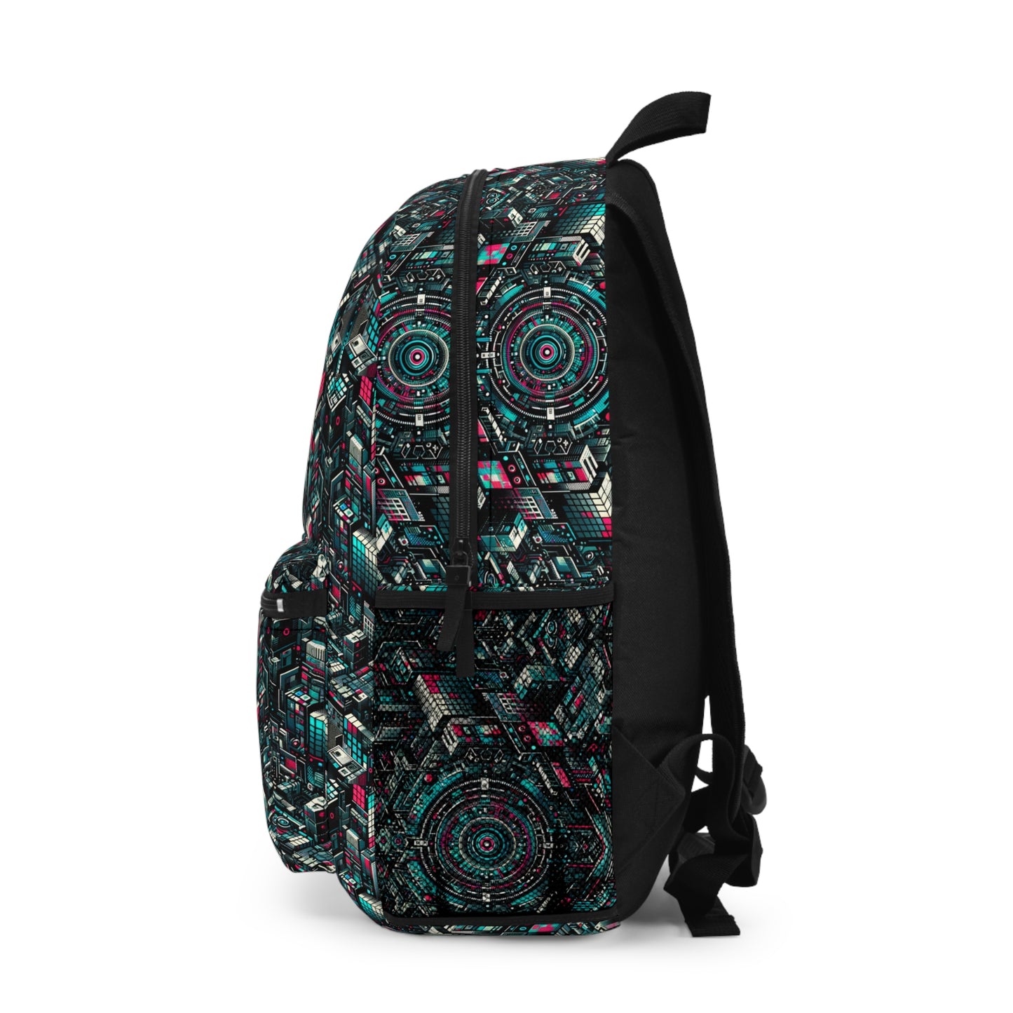 Digital Rebellion Tech-Inspired Streetwear Backpack - 8404 Design-54