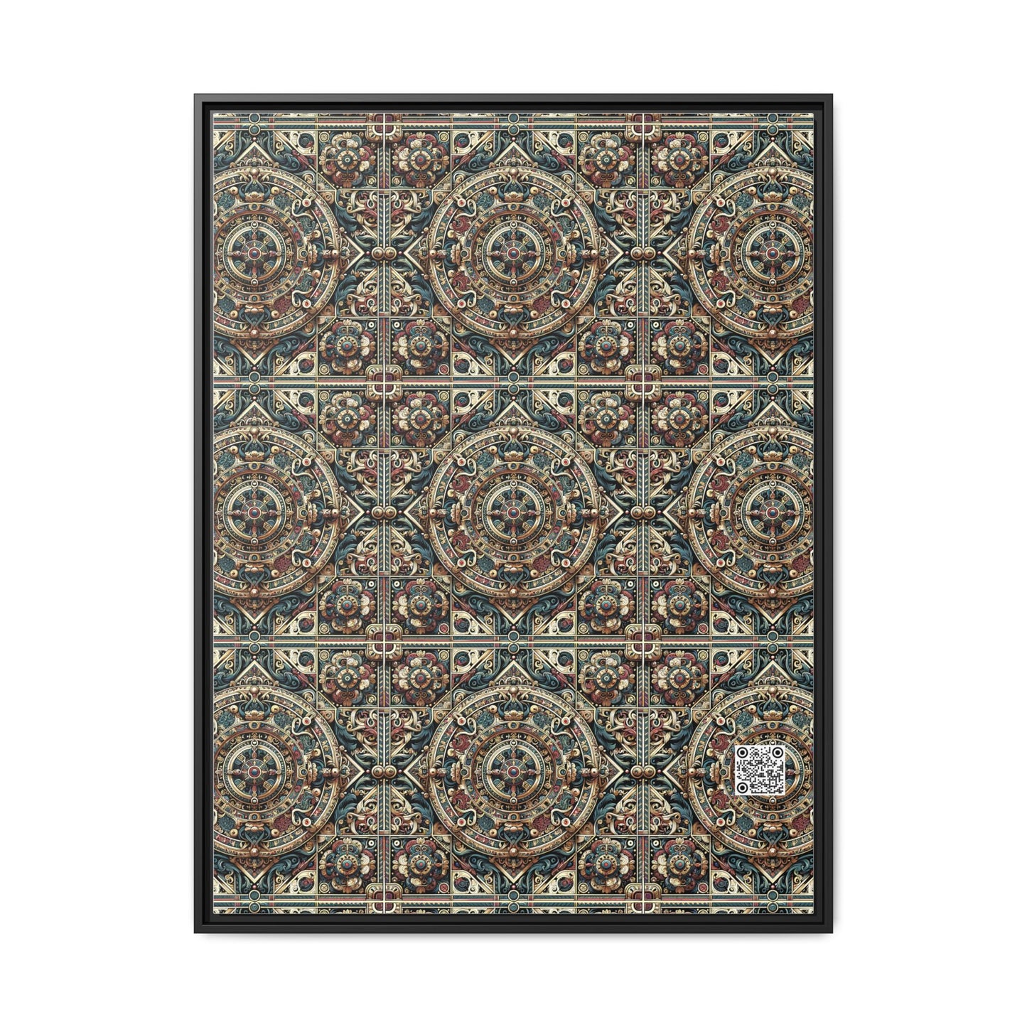 Urban Renaissance Historical Fusion With Street Edge Matte Canvas, Framed (multi-Color) - 8404 Design-57 A