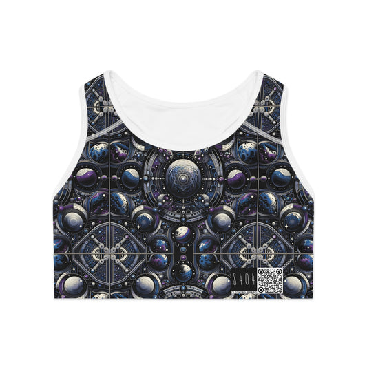 Tech Astronaut Tech-Forward Streetwear Meets Space Exploration Sports Bra - 8404 Design-46